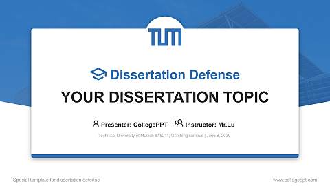 Technical University of Munich – Garching campus Graduation Thesis Defense PPT Template