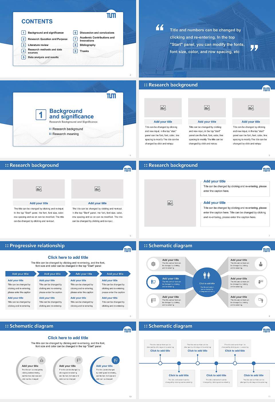 Technical University of Munich – Garching campus Graduation Thesis Defense PPT Template16:9 ratio PPT effect preview image2