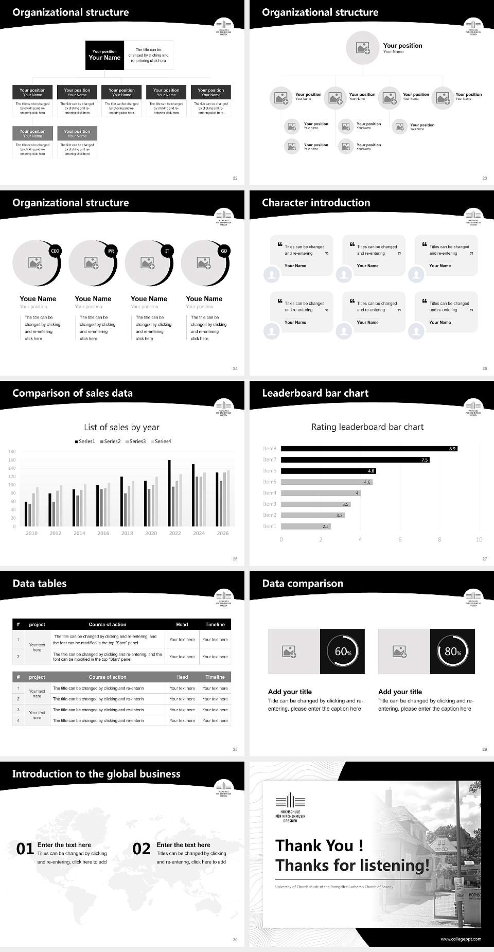 University of Church Music of the Evangelical Lutheran Church of Saxony Academic Presentation/Research Findings Report PPT Template4:3 ratio PPT effect preview image4