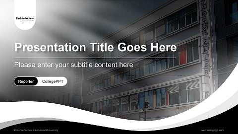 Karlshochschule International University Lecture Sharing and Networking Event PPT Template