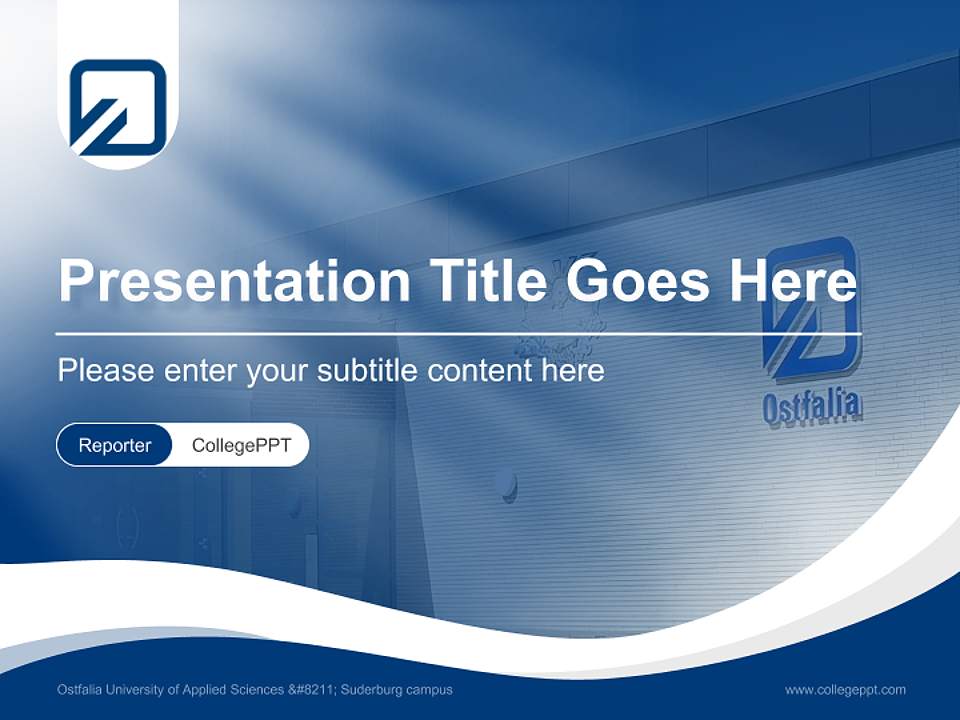 Ostfalia University of Applied Sciences – Suderburg campus Lecture Sharing and Networking Event PPT Template4:3 ratio PPT effect preview image4