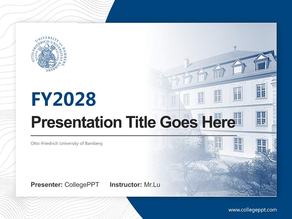 Otto-Friedrich University of Bamberg Academic Presentation/Research Findings Report PPT Template4:3 ratio PPT effect preview image5