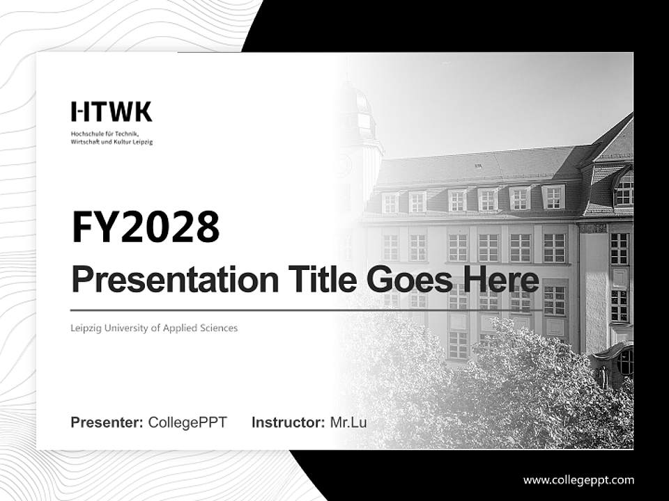 Leipzig University of Applied Sciences Academic Presentation/Research Findings Report PPT Template4:3 ratio PPT effect preview image5