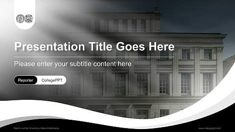 Martin Luther University Halle-Wittenberg Lecture Sharing and Networking Event PPT Template