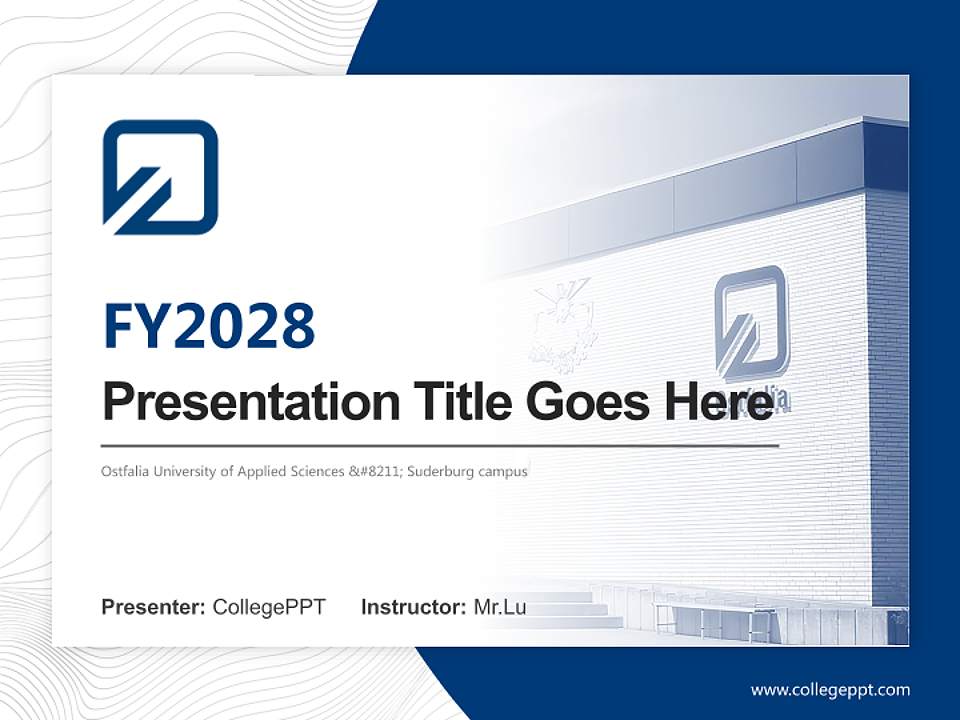 Ostfalia University of Applied Sciences – Suderburg campus Academic Presentation/Research Findings Report PPT Template4:3 ratio PPT effect preview image5