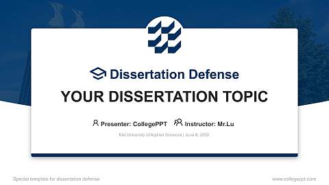 Kiel University of Applied Sciences Graduation Thesis Defense PPT Template