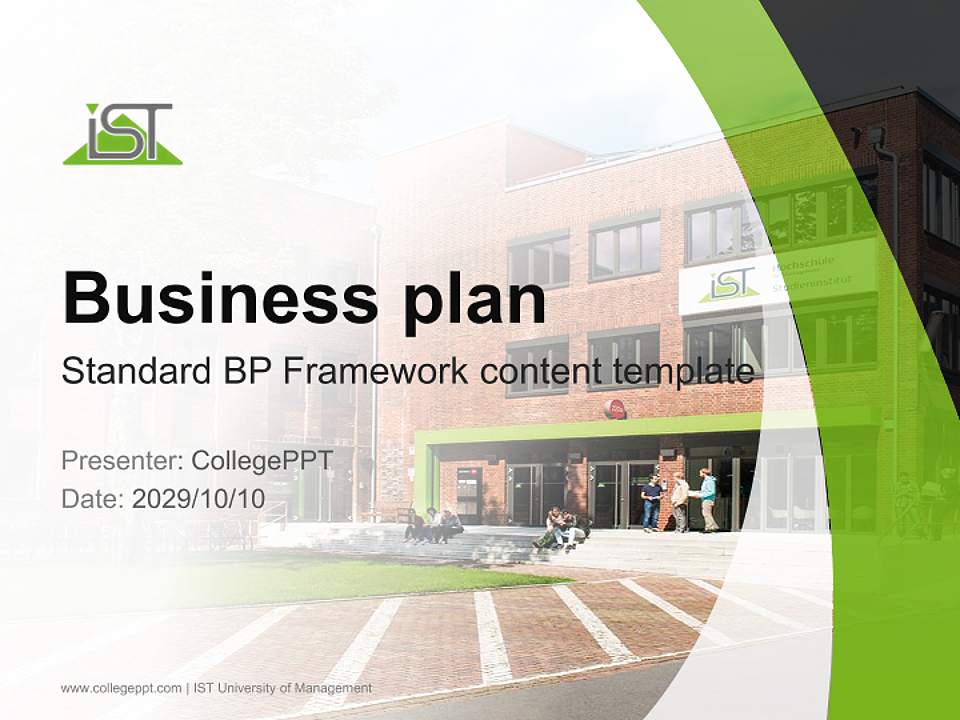 IST University of Management Competition/Entrepreneurship Contest PPT Template4:3 ratio PPT effect preview image9