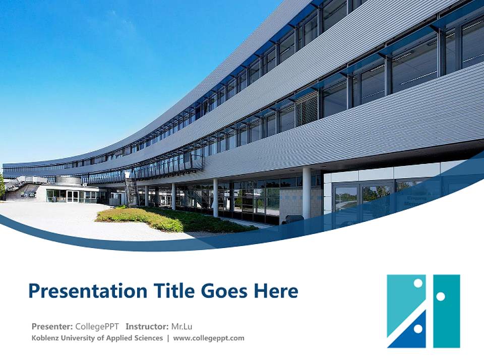 Koblenz University of Applied Sciences Course/Courseware Creation PPT Template4:3 ratio PPT effect preview image5