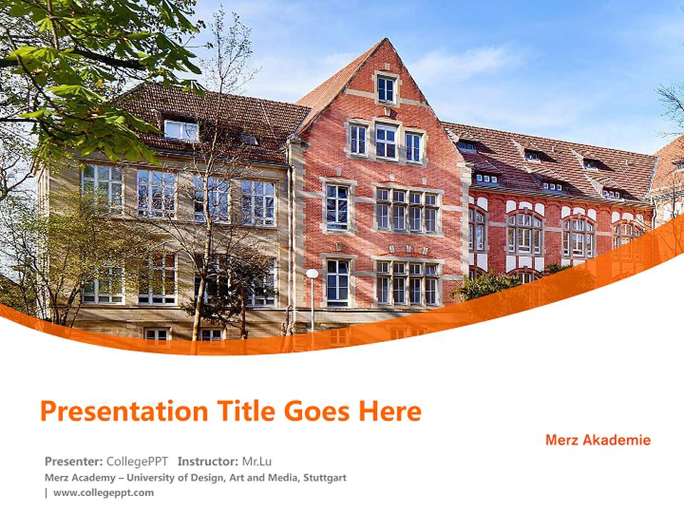 Merz Academy – University of Design, Art and Media, Stuttgart Course/Courseware Creation PPT Template4:3 ratio PPT effect preview image5