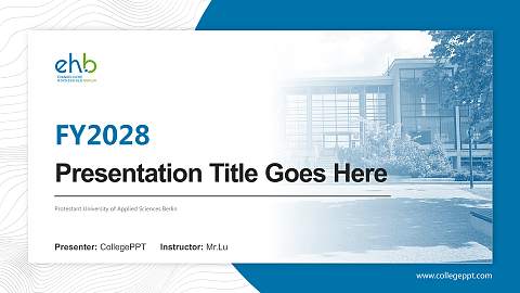 Protestant University of Applied Sciences Berlin Academic Presentation/Research Findings Report PPT Template