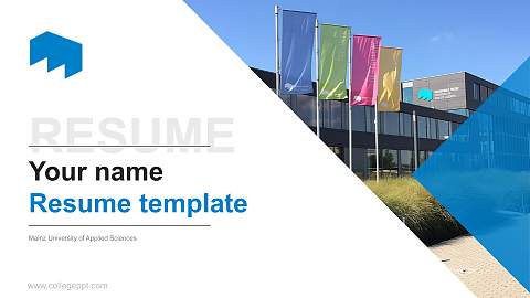 Mainz University of Applied Sciences Resume PPT Template