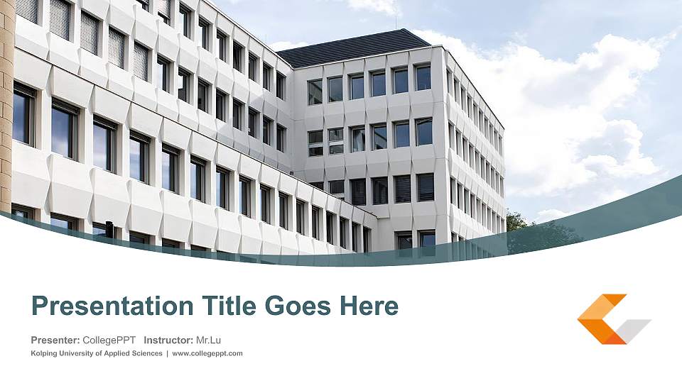 Kolping University of Applied Sciences Course/Courseware Creation PPT Template16:9 ratio PPT effect preview image