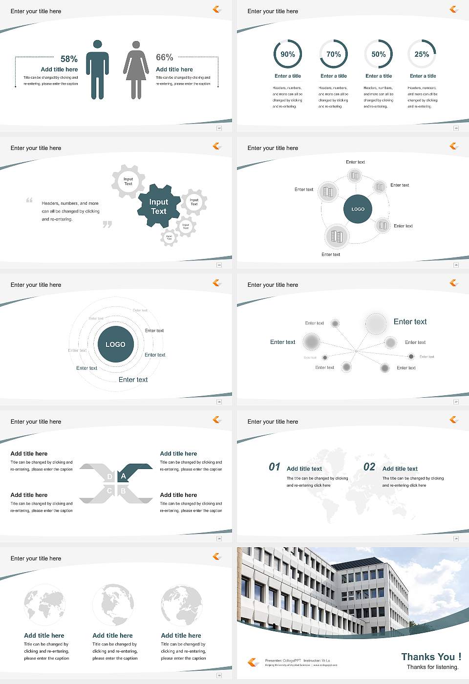 Kolping University of Applied Sciences Course/Courseware Creation PPT Template16:9 ratio PPT effect preview image4