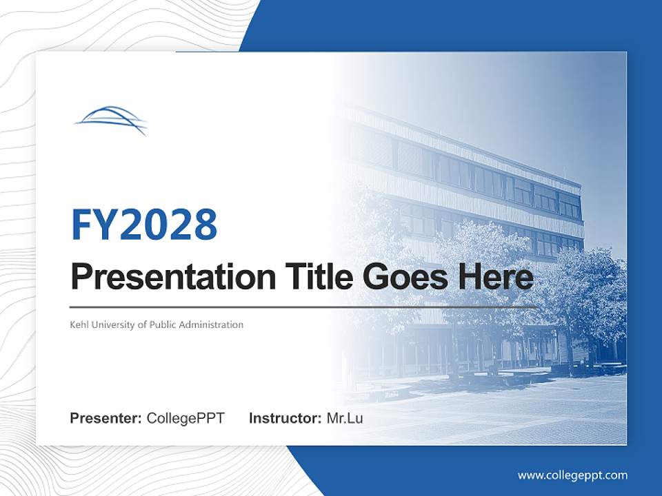 Kehl University of Public Administration Academic Presentation/Research Findings Report PPT Template4:3 ratio PPT effect preview image5