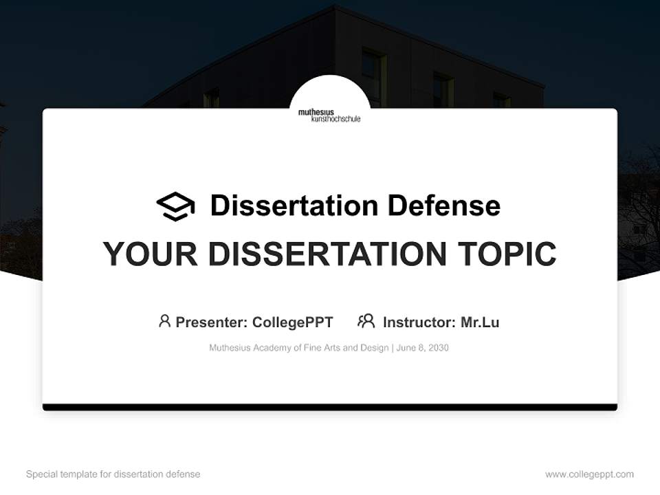 Muthesius Academy of Fine Arts and Design Graduation Thesis Defense PPT Template4:3 ratio PPT effect preview image7