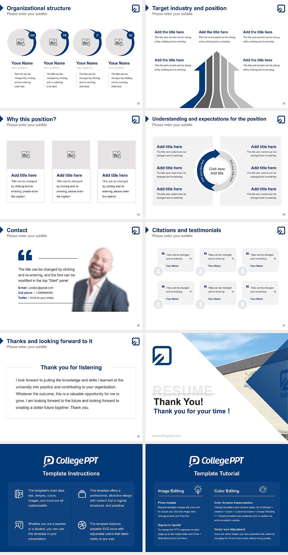 Ostfalia University of Applied Sciences – Suderburg campus Resume PPT Template4:3 ratio PPT effect preview image4