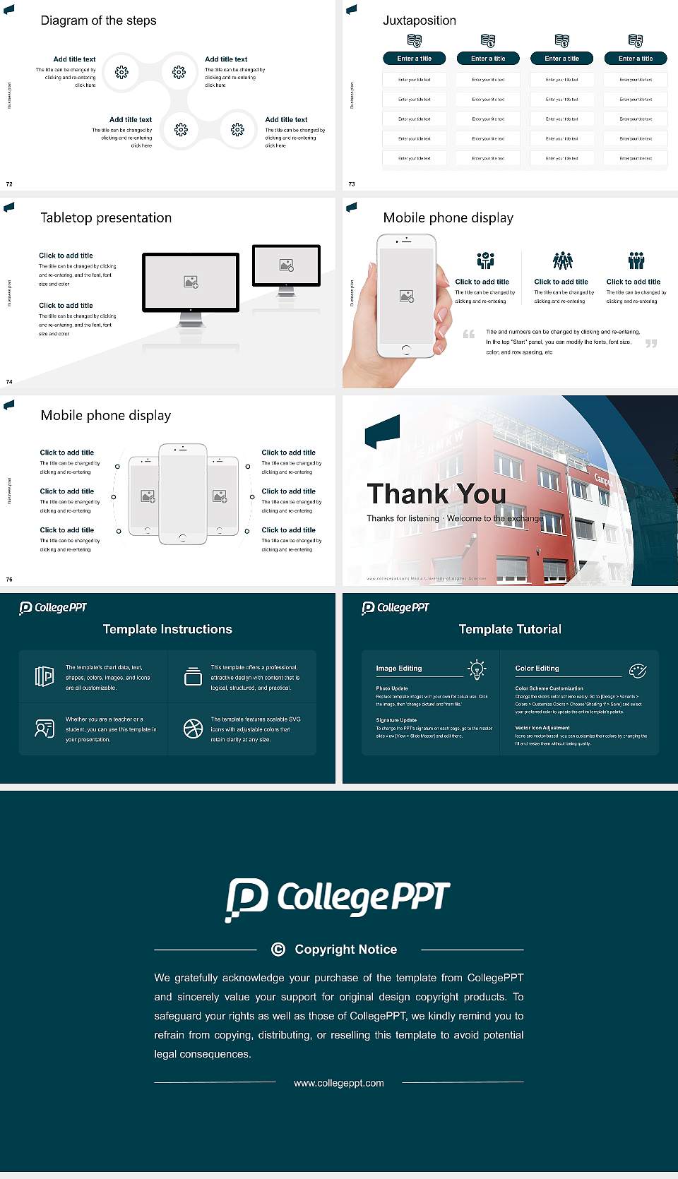 Media University of Applied Sciences Competition/Entrepreneurship Contest PPT Template16:9 ratio PPT effect preview image9