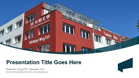 Media University of Applied Sciences Course/Courseware Creation PPT Template