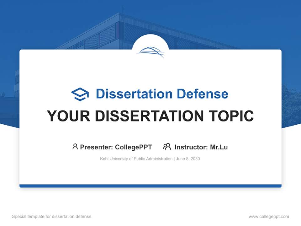 Kehl University of Public Administration Graduation Thesis Defense PPT Template4:3 ratio PPT effect preview image7
