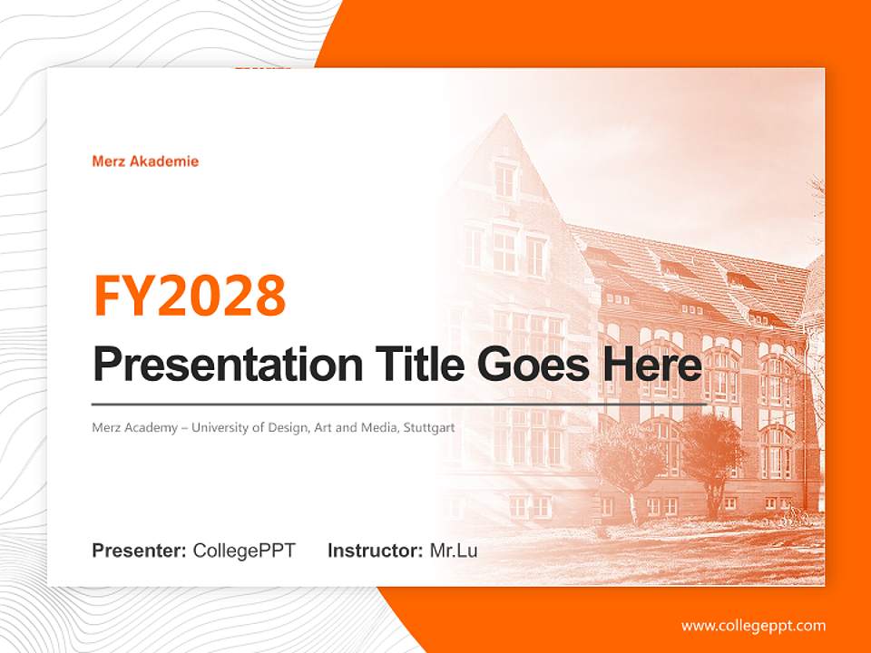 Merz Academy – University of Design, Art and Media, Stuttgart Academic Presentation/Research Findings Report PPT Template4:3 ratio PPT effect preview image5