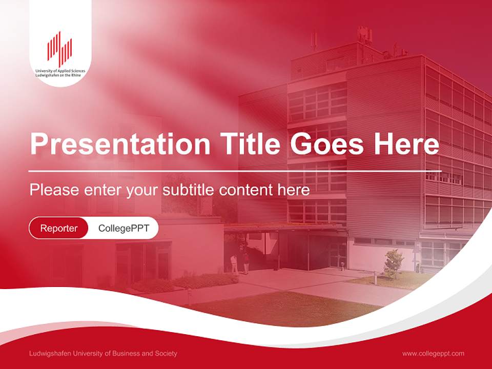 Ludwigshafen University of Business and Society Lecture Sharing and Networking Event PPT Template4:3 ratio PPT effect preview image4