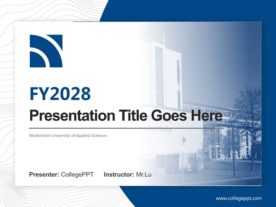 Niederrhein University of Applied Sciences Academic Presentation/Research Findings Report PPT Template4:3 ratio PPT effect preview image5