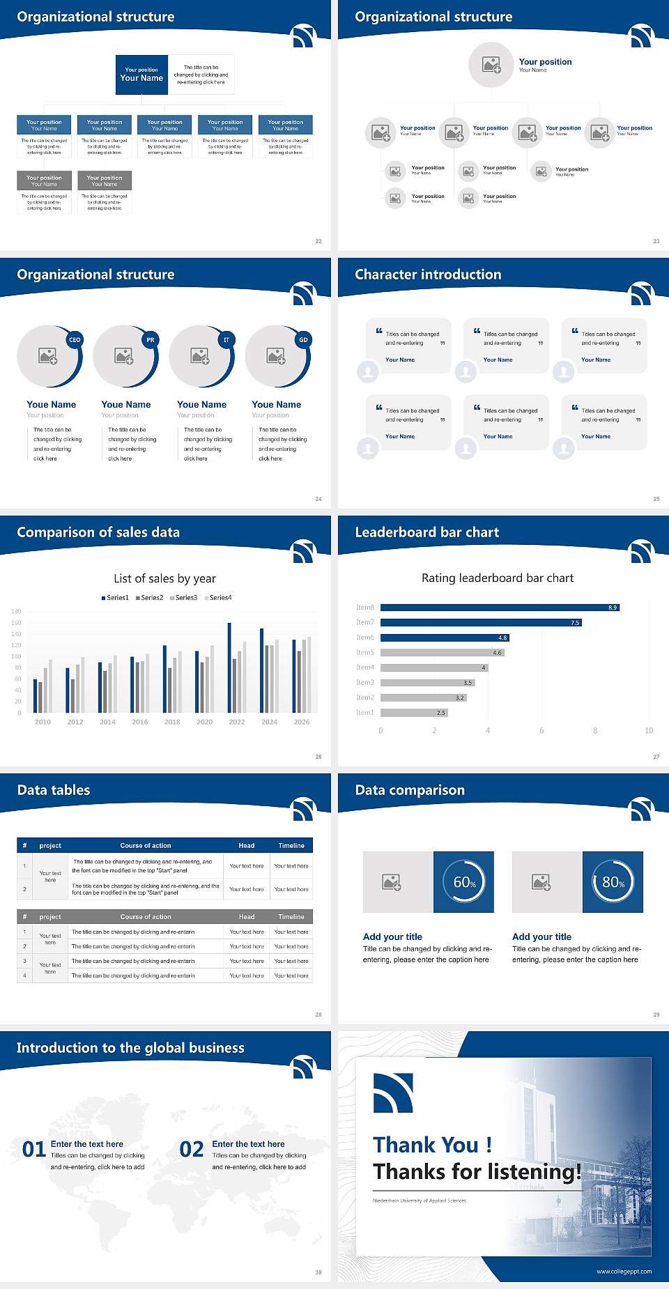 Niederrhein University of Applied Sciences Academic Presentation/Research Findings Report PPT Template4:3 ratio PPT effect preview image4
