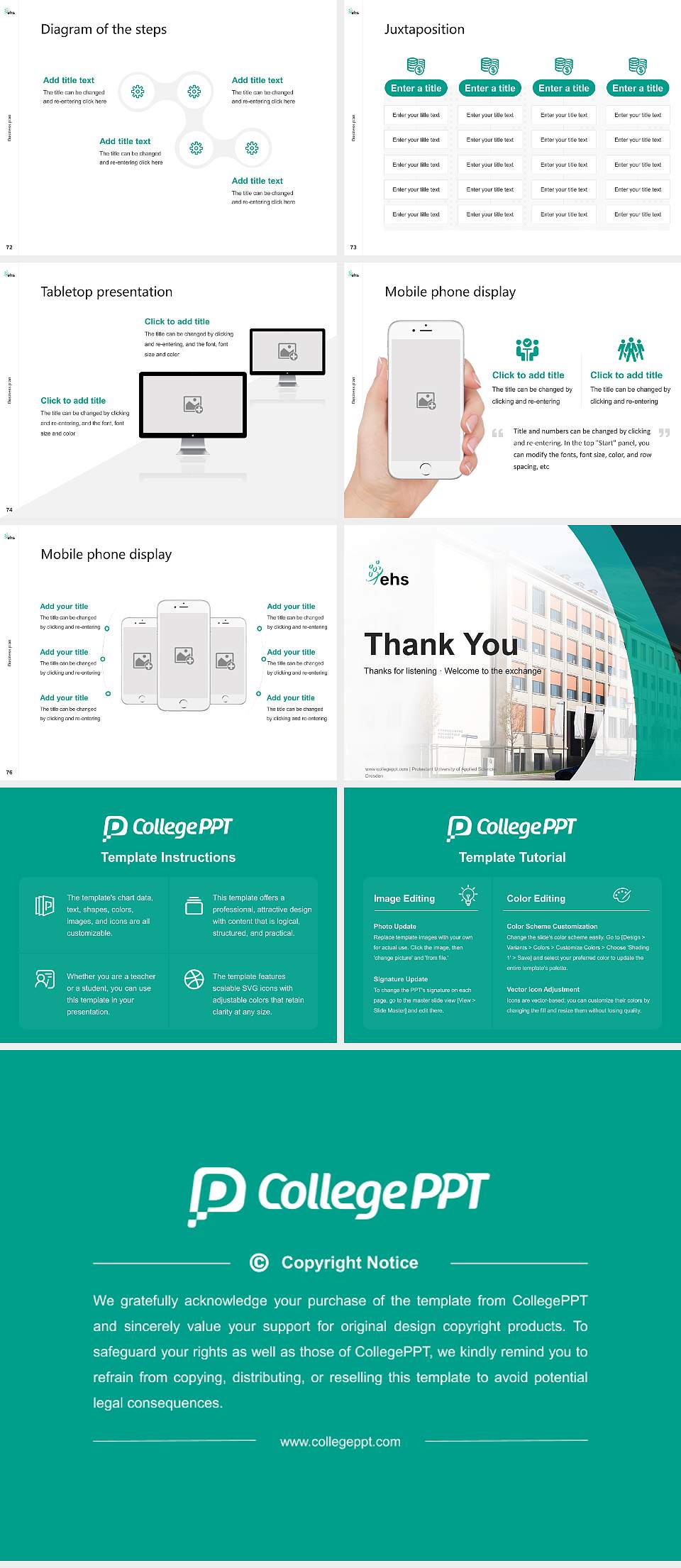 Protestant University of Applied Sciences Dresden Competition/Entrepreneurship Contest PPT Template4:3 ratio PPT effect preview image9