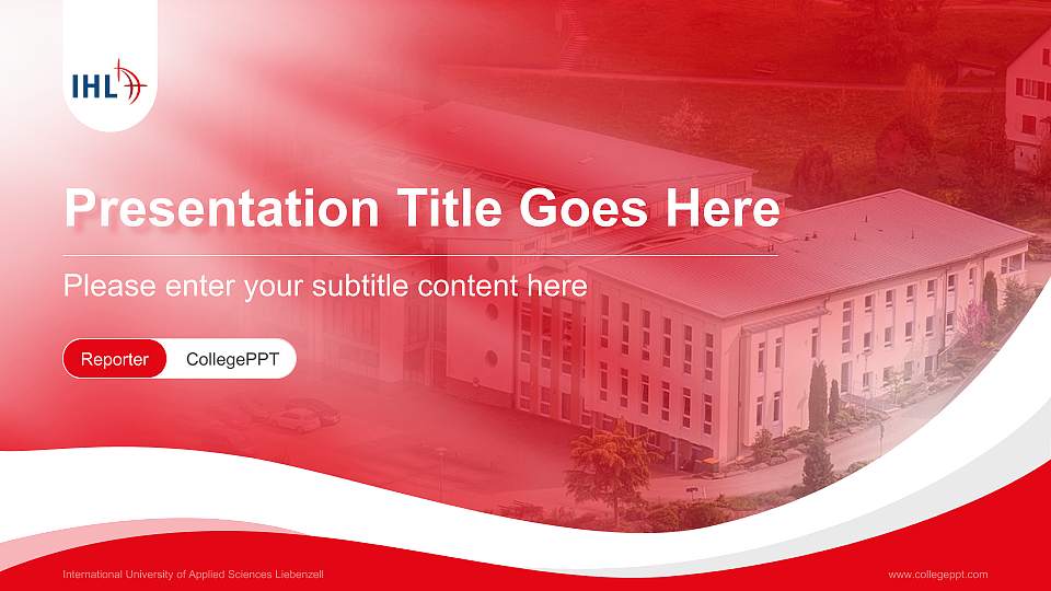 International University of Applied Sciences Liebenzell Lecture Sharing and Networking Event PPT Template16:9 ratio PPT effect preview image