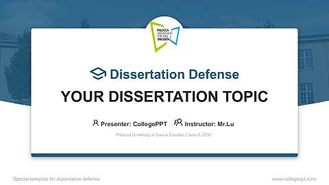 Palucca University of Dance Dresden Graduation Thesis Defense PPT Template