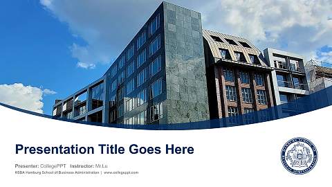 HSBA Hamburg School of Business Administration Course/Courseware Creation PPT Template