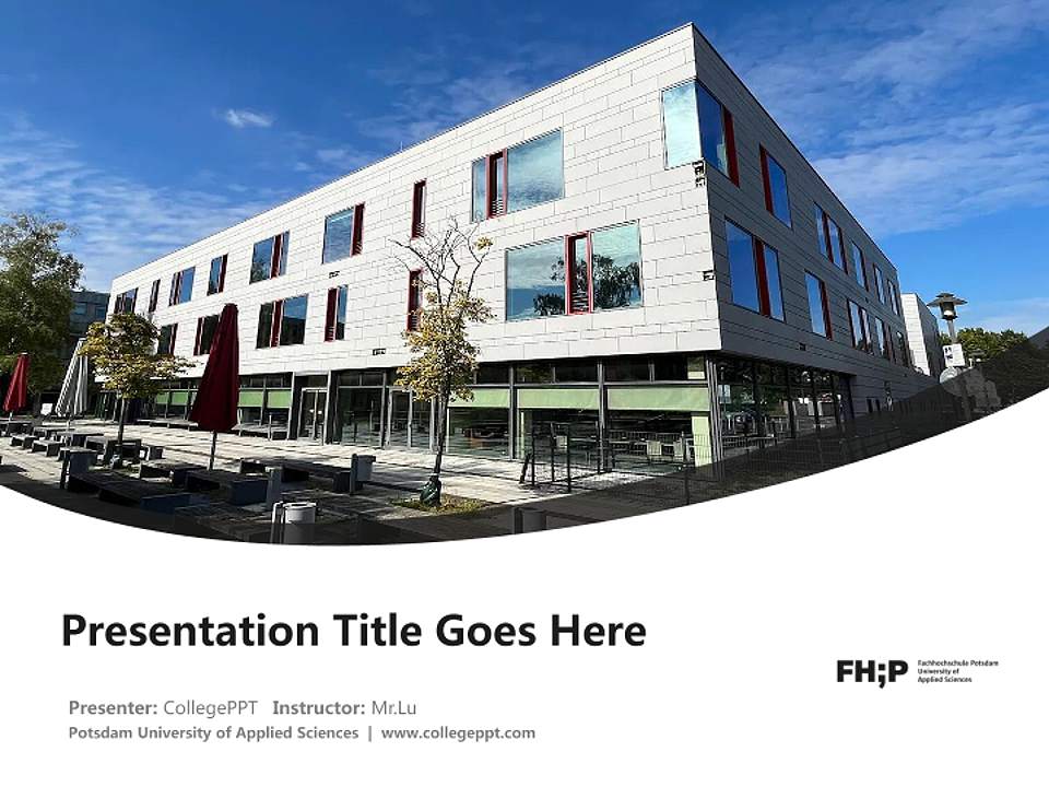 Potsdam University of Applied Sciences Course/Courseware Creation PPT Template4:3 ratio PPT effect preview image5