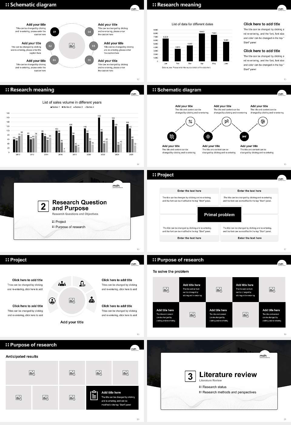 Mediadesign University of Applied Sciences Graduation Thesis Defense PPT Template16:9 ratio PPT effect preview image3