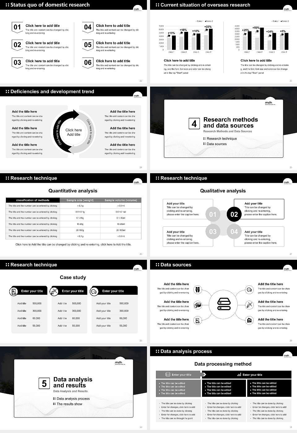 Mediadesign University of Applied Sciences Graduation Thesis Defense PPT Template16:9 ratio PPT effect preview image4