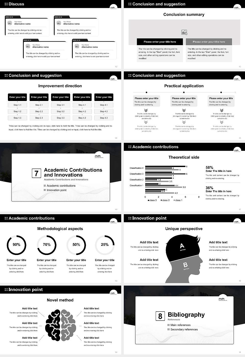 Mediadesign University of Applied Sciences Graduation Thesis Defense PPT Template16:9 ratio PPT effect preview image6
