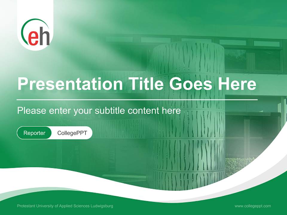 Protestant University of Applied Sciences Ludwigsburg Lecture Sharing and Networking Event PPT Template4:3 ratio PPT effect preview image4