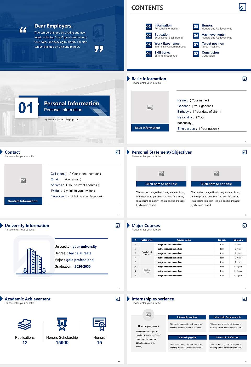 Ostfalia University of Applied Sciences – Suderburg campus Resume PPT Template16:9 ratio PPT effect preview image2