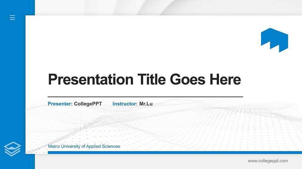 Mainz University of Applied Sciences Thesis Proposal/Graduation Defense PPT Template16:9 ratio PPT effect preview image