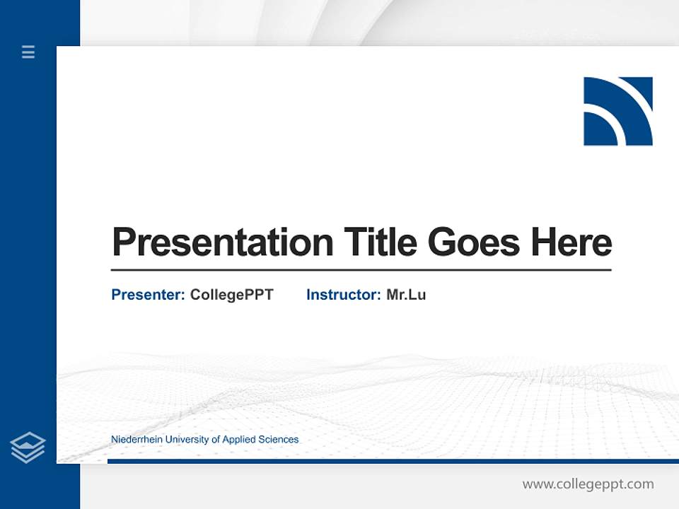 Niederrhein University of Applied Sciences Thesis Proposal/Graduation Defense PPT Template4:3 ratio PPT effect preview image5