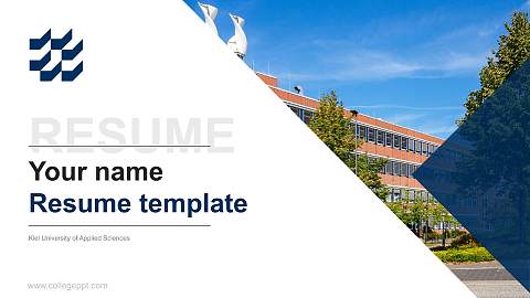 Kiel University of Applied Sciences Resume PPT Template
