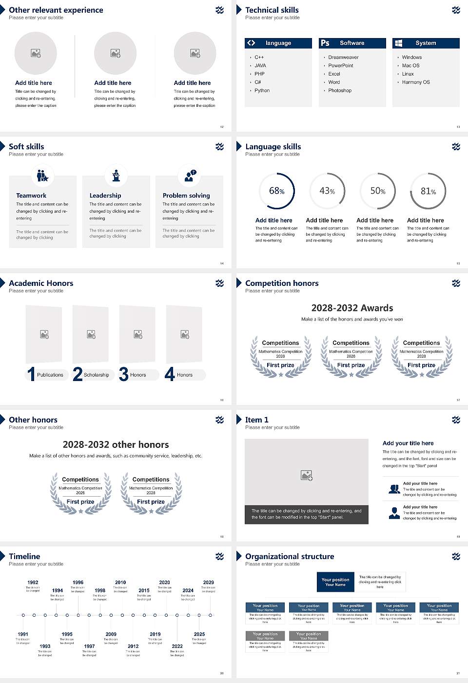 Kiel University of Applied Sciences Resume PPT Template16:9 ratio PPT effect preview image3