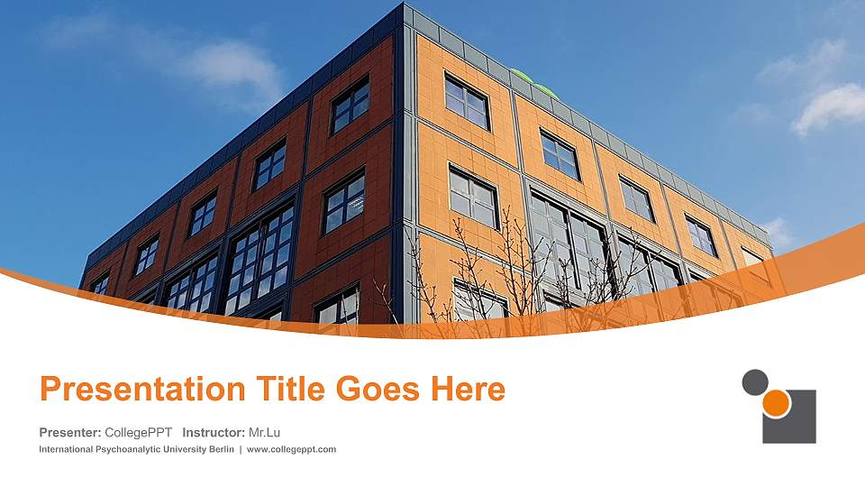 International Psychoanalytic University Berlin Course/Courseware Creation PPT Template16:9 ratio PPT effect preview image