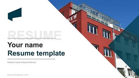Media University of Applied Sciences Resume PPT Template