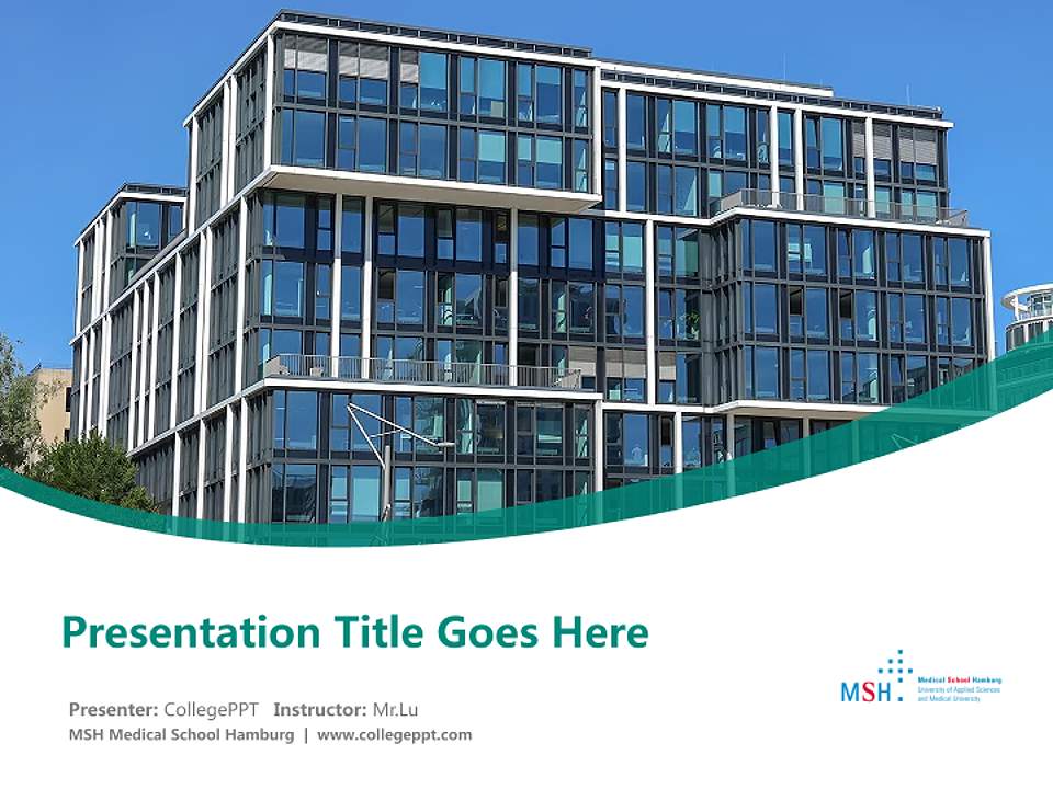 MSH Medical School Hamburg Course/Courseware Creation PPT Template4:3 ratio PPT effect preview image5