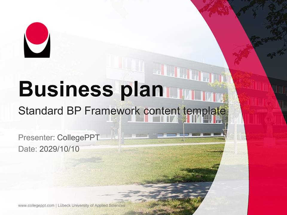 Lübeck University of Applied Sciences Competition/Entrepreneurship Contest PPT Template4:3 ratio PPT effect preview image9