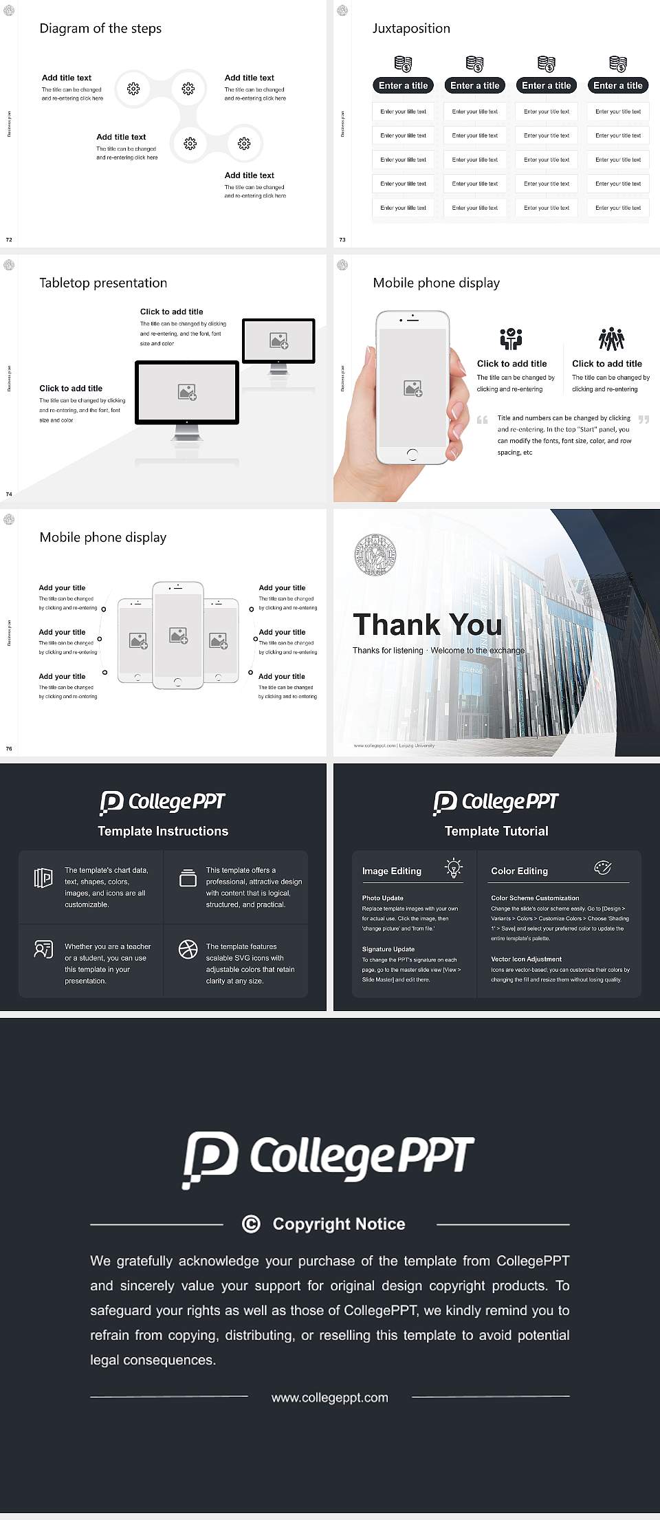 Leipzig University Competition/Entrepreneurship Contest PPT Template4:3 ratio PPT effect preview image9