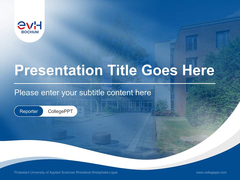 Protestant University of Applied Sciences Rhineland-Westphalia-Lippe Lecture Sharing and Networking Event PPT Template4:3 ratio PPT effect preview image4