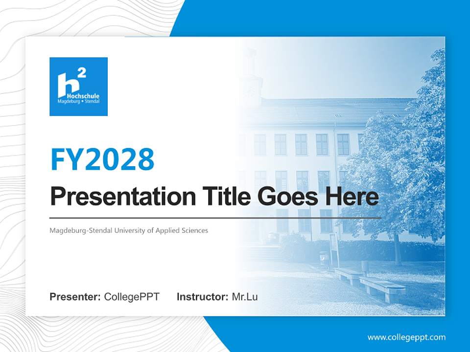 Magdeburg-Stendal University of Applied Sciences Academic Presentation/Research Findings Report PPT Template4:3 ratio PPT effect preview image5