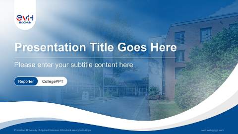 Protestant University of Applied Sciences Rhineland-Westphalia-Lippe Lecture Sharing and Networking Event PPT Template