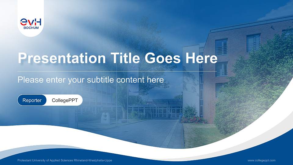 Protestant University of Applied Sciences Rhineland-Westphalia-Lippe Lecture Sharing and Networking Event PPT Template16:9 ratio PPT effect preview image
